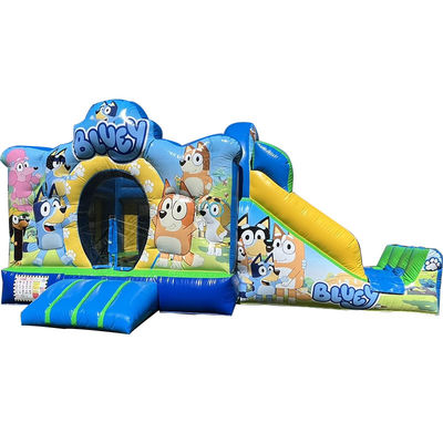 Commercial Party Rental PVC Bluey Cartoon Bounce Jumping House Castle with Slide