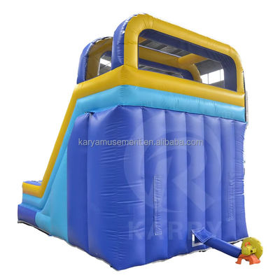 Classic Blue and Yellow Bounce House Inflatable Castle Bouncer House Slide with Blower