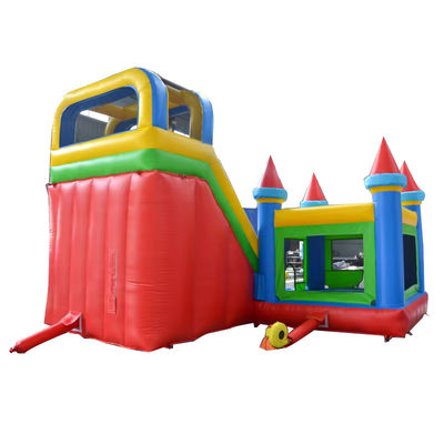 Customize Accepted PVC Red and Blue Inflatable Games Bouncer House Slide for Children