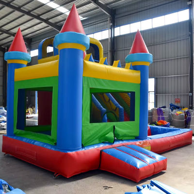 Customize Accepted PVC Red and Blue Inflatable Games Bouncer House Slide for Children