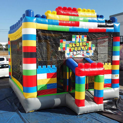 Indoor and Outdoor Entertainment PVC Building Blocks Inflatable Jump Castle for Party