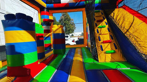 Indoor and Outdoor Entertainment PVC Building Blocks Inflatable Jump Castle for Party