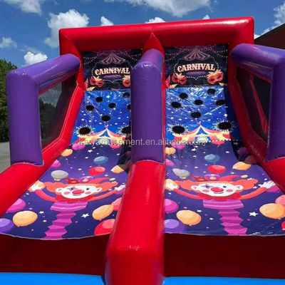 Age Range 14 Years up Interactive Inflatable Dual Roller Ball Lane Game for 2 Players