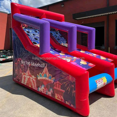 Age Range 14 Years up Interactive Inflatable Dual Roller Ball Lane Game for 2 Players