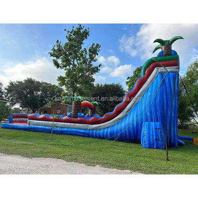 Extended Double Slide Red Thrilling Inflatable Combo Jumping Castle for Aquatic Park