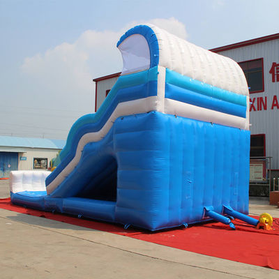 Large Size Blue Double Slide Inflatable Combo for Custom Made Party Rentals Business