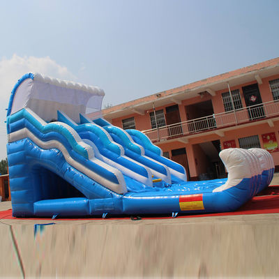 Large Size Blue Double Slide Inflatable Combo for Custom Made Party Rentals Business