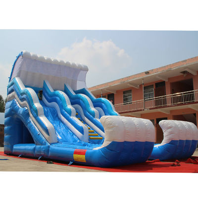 Large Size Blue Double Slide Inflatable Combo for Custom Made Party Rentals Business