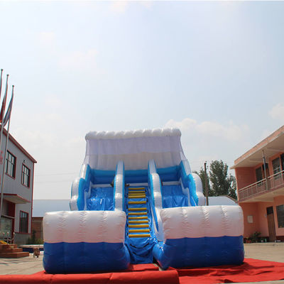 Large Size Blue Double Slide Inflatable Combo for Custom Made Party Rentals Business