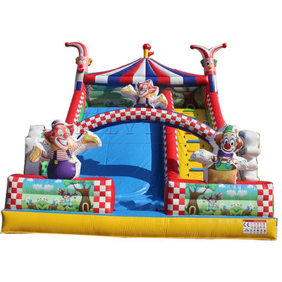 Commercial Inflatable Dry Slide with Customized Logo Carnival Circus Clown Jump Slide