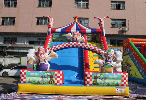 Commercial Inflatable Dry Slide with Customized Logo Carnival Circus Clown Jump Slide