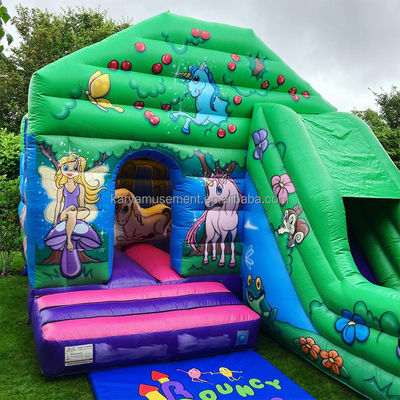 Experience The Thrill Commercial Inflatable Castle With Water Slide For Family Party