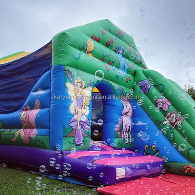 Experience The Thrill Commercial Inflatable Castle With Water Slide For Family Party