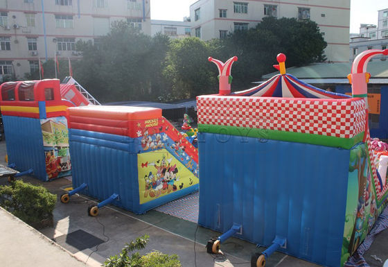 Commercial Inflatable Dry Slide with Customized Logo Carnival Circus Clown Jump Slide
