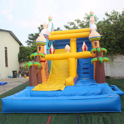 Max Capacity 100-500kg Inflatable Castle With Wet Slide for Indoor Water Pool Combo
