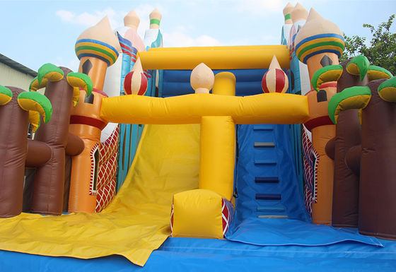 Max Capacity 100-500kg Inflatable Castle With Wet Slide for Indoor Water Pool Combo