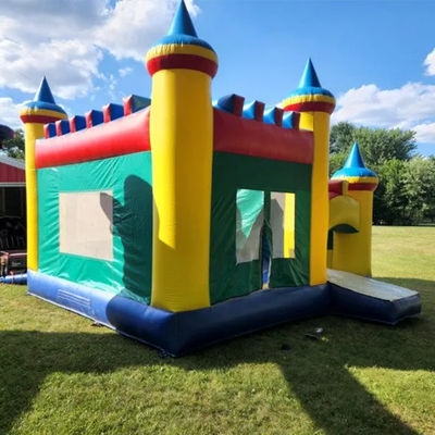 CE/EN71/EN14960 Certified Colorful Block Inflatable Castle Bounce House with Slide