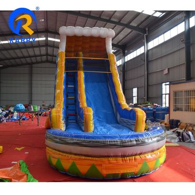 EN71/CE Certified Commercial Grade Yellow Inflatable Water Slide for Kids Bounce House