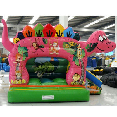 CE/EN14960 Certified Inflatable Bounce House Castle with Cute Dinosaur Zoo Theme