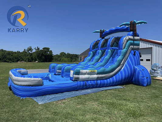 Large Adults and Kids Size Inflatable Backyard Slides with Pool