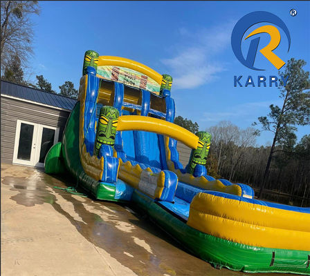 Large Adults and Kids Size Inflatable Backyard Slides with Pool