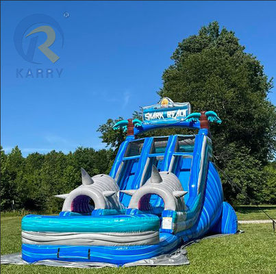Large Adults and Kids Size Inflatable Backyard Slides with Pool
