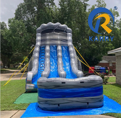 Custom Features Inflatable Water Slide For Adult with Pool Bounce House PVC Sustainable