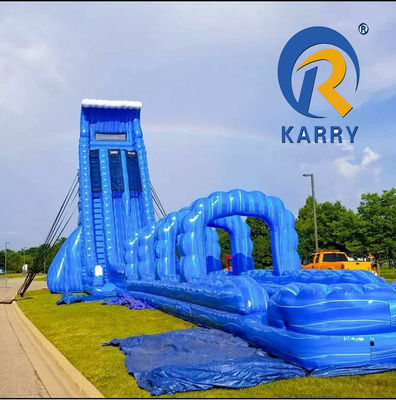 Custom Features Inflatable Water Slide For Adult with Pool Bounce House PVC Sustainable