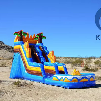 Custom Features Inflatable Water Slide For Adult with Pool Bounce House PVC Sustainable