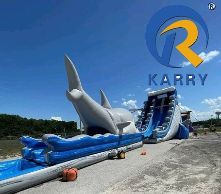 Custom Features Inflatable Water Slide For Adult with Pool Bounce House PVC Sustainable