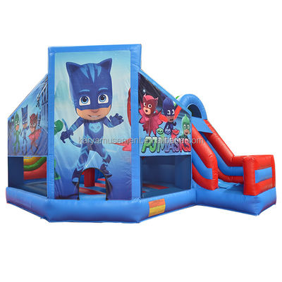 Commercial Grade PVC Tarpaulin Mini Super man Red Inflatable Bounce House with Slide