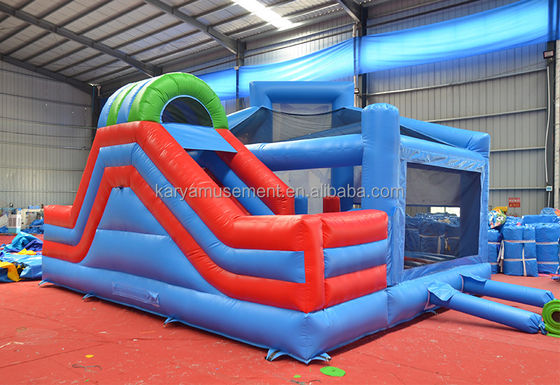 Commercial Grade PVC Tarpaulin Mini Super man Red Inflatable Bounce House with Slide