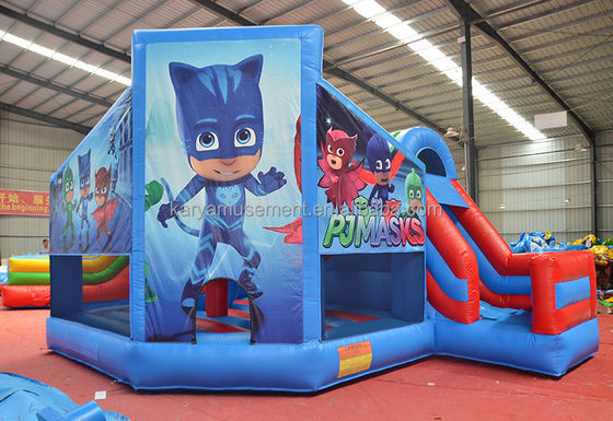 Commercial Grade PVC Tarpaulin Mini Super man Red Inflatable Bounce House with Slide