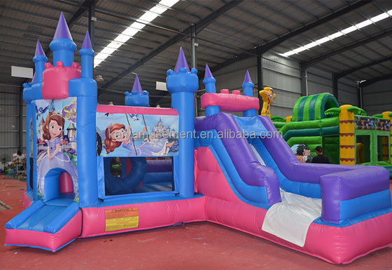 Features PORTABLE Children Naughty Castle Inflatable Bounce House with Slide and Pool