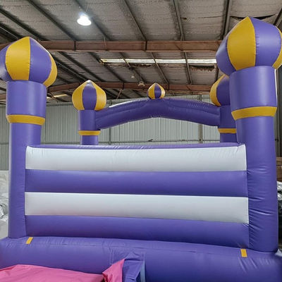 Latest Style Purple Inflatable Bouncy Jumping Castle House for Kids Customize Accepted