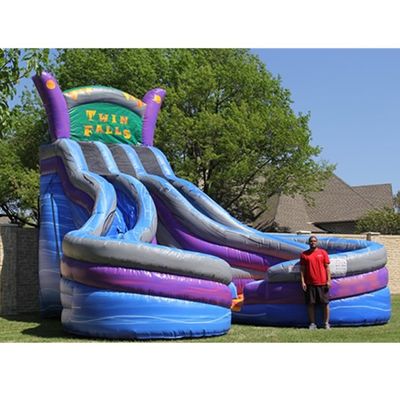 Backyard Fun Large Inflatable Water Slide with Two Lane Wet Slip and 0.55mm Plato PVC