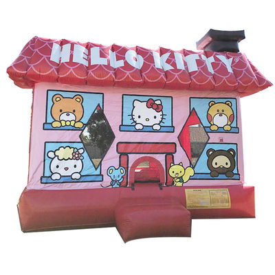 14 Years up Popular Red Hello Kit-ty Inflatable Trampoline Bouncer Castle with Repair Kits