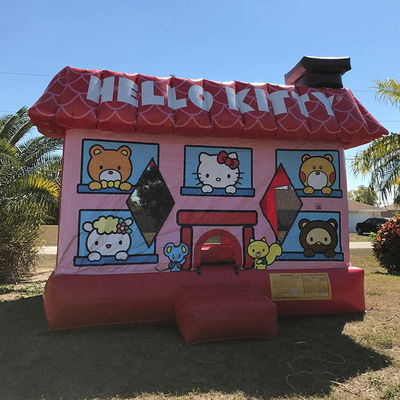 14 Years up Popular Red Hello Kit-ty Inflatable Trampoline Bouncer Castle with Repair Kits