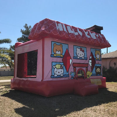 14 Years up Popular Red Hello Kit-ty Inflatable Trampoline Bouncer Castle with Repair Kits
