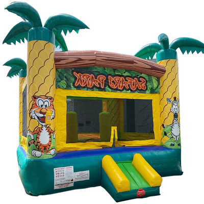 Party Rentals Safari Park Theme PVC Inflatable Bounce House for Unisex Customers