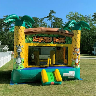 Party Rentals Safari Park Theme PVC Inflatable Bounce House for Unisex Customers