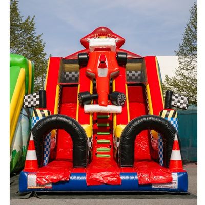 Outdoor Commercial Grade Children Inflatable Bounce Slide with Cool Red Car Design