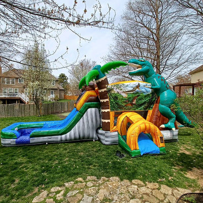 Experience the Thrills of the Dinosaur Era with Our Inflatable Bounce House and Slide