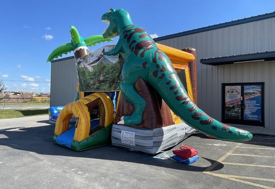 Experience the Thrills of the Dinosaur Era with Our Inflatable Bounce House and Slide