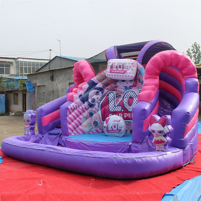 Unisex Residential Inflatable Cartoon LOL Wet/Dry Water Slide with Pool and Castle