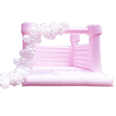 Logo Custom Logo Printed White Inflatable Bouncer for Party Moonwalk Bouncy Castle