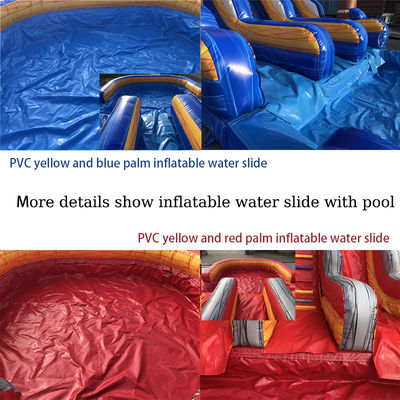 Favorite EN71/EN14960/CE Certified Inflatable Palm Tree Water Slide with Double Slide
