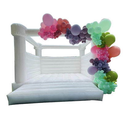 Custom Size White Moonwalk Inflatable Bouncers for PVC Bouncy Castle in Pastel Color