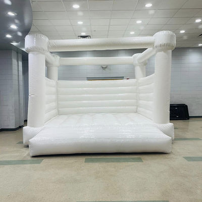 Custom Size White Moonwalk Inflatable Bouncers for PVC Bouncy Castle in Pastel Color