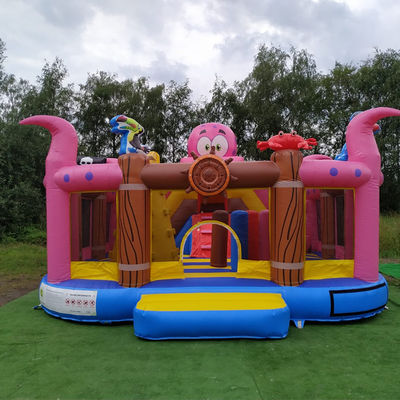 Castle Octopus Pirate Ship Inflatable Fun City Bouncy Castles with Safety Jumper